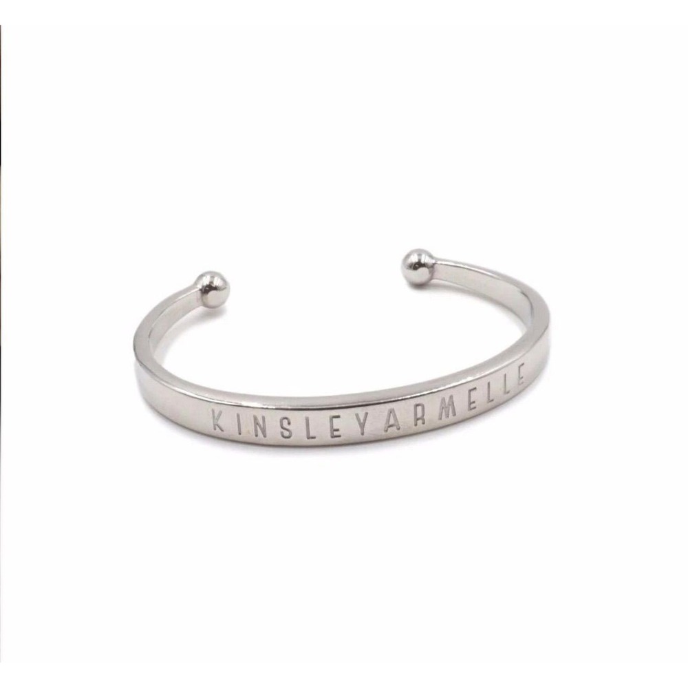 Kinsley Armelle Signature logo bracelet silver